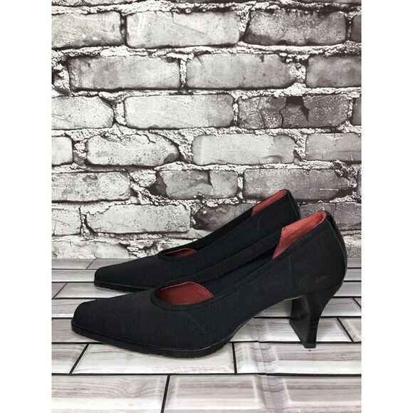 Donald J. Pliner Black Synthetic Square Toe Dress Heels Women’s Sz 7N US/37.5EU - Picture 11 of 16